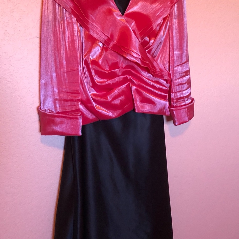 Pink jacket and trumpet skirt set